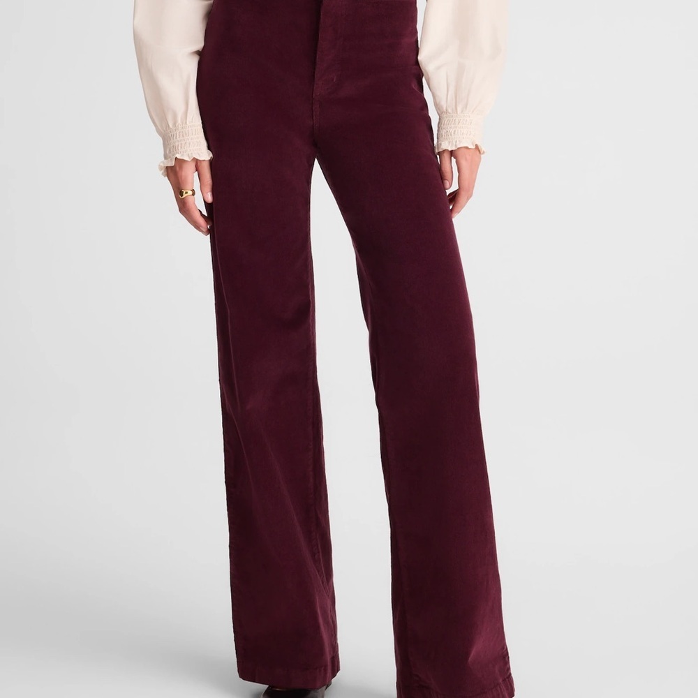 NWT Madewell The Tall Wide-Leg Pant in Corduroy - Super Stretch Size 26T - Picture 2 of 9